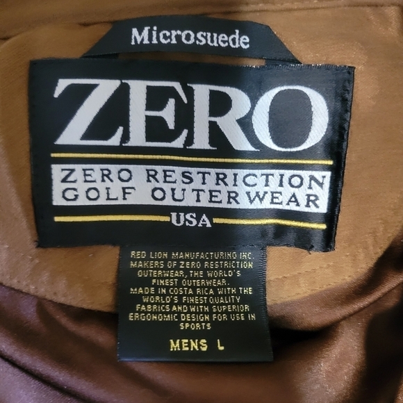 Zero restriction men's size L brown vneck golf vest small FLAW - Picture 4 of 9